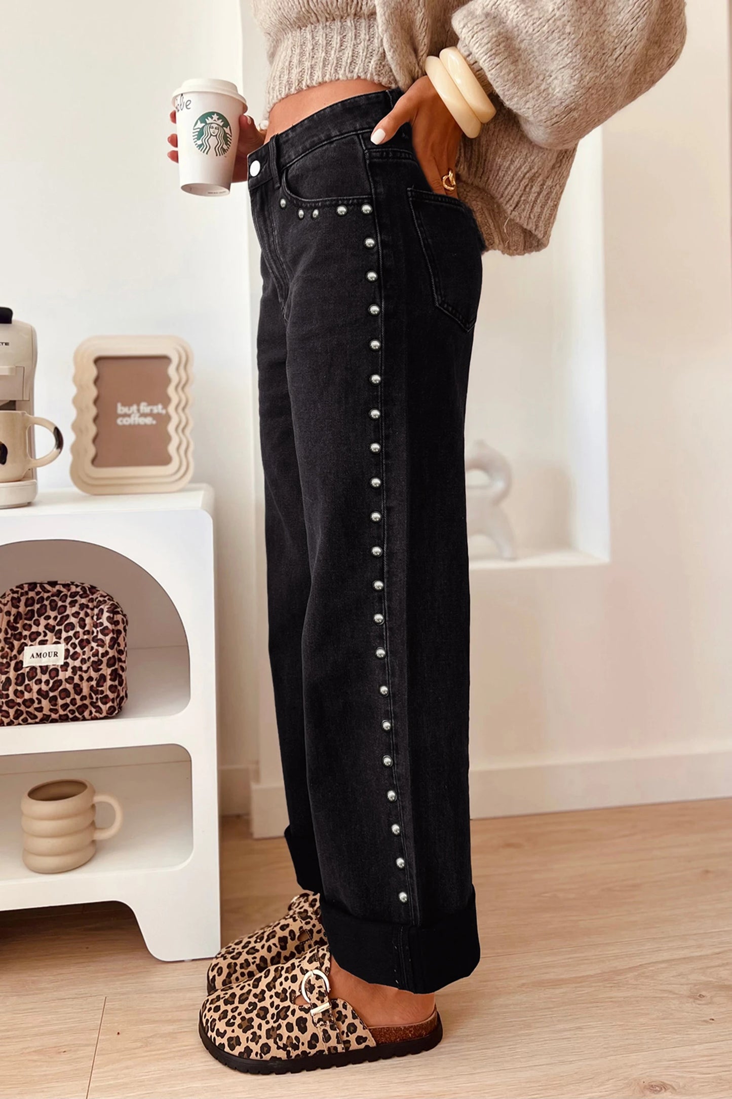 Side Hustle Studded Jeans