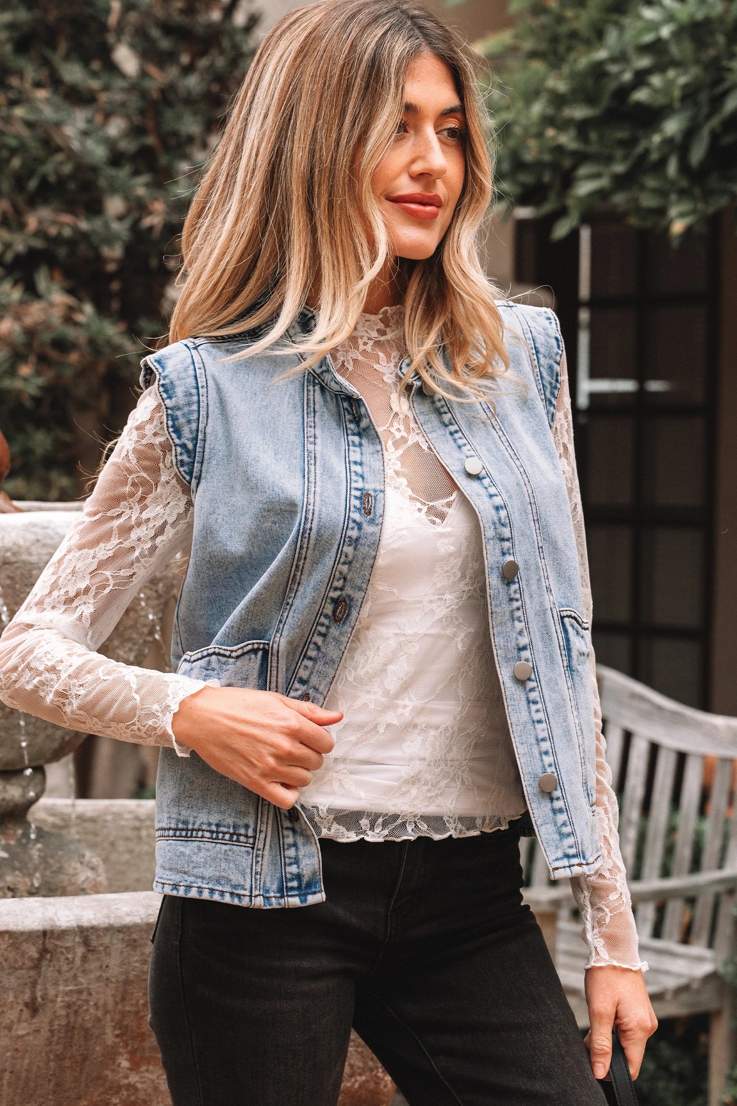 Scallop Lane Denim Vest