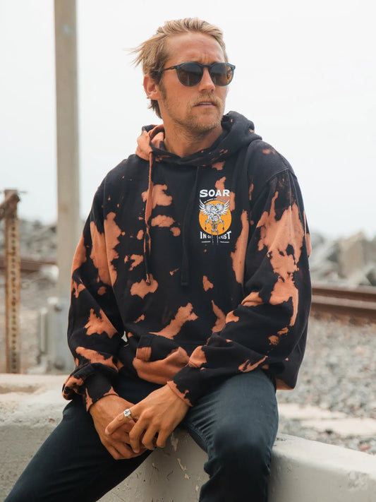 Wings Like Eagles Bleached Hoodie