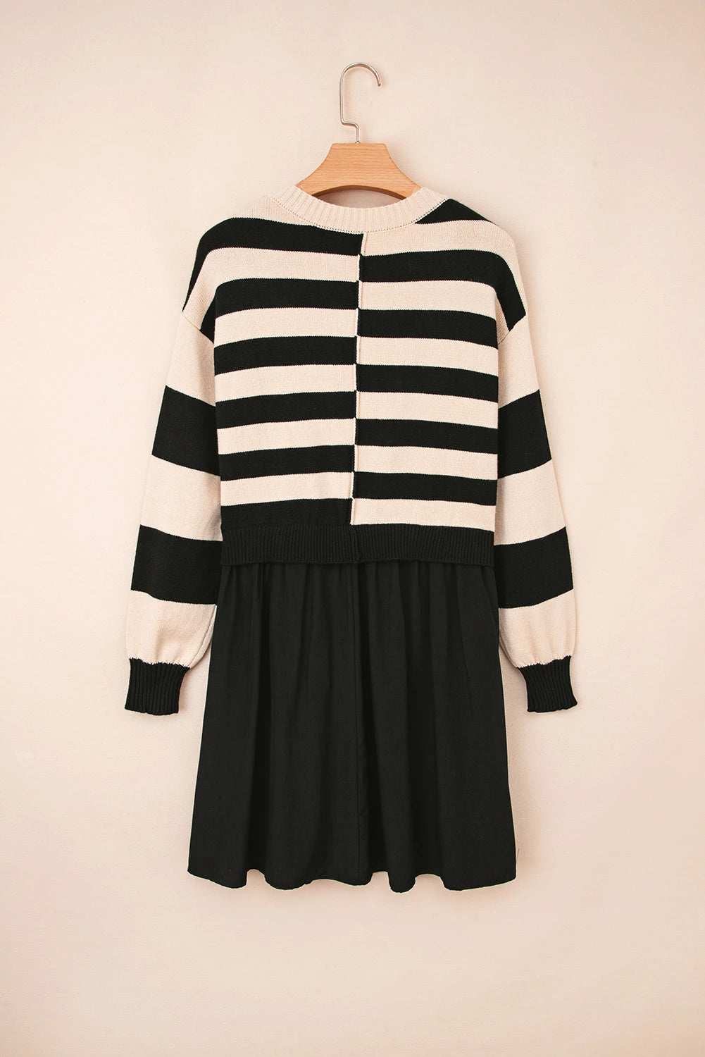 Two Tone Twirl Sweater Dress