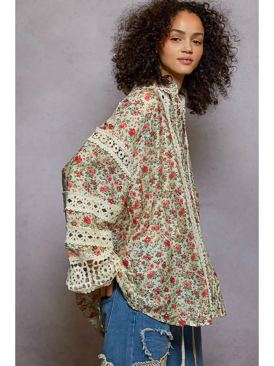 Wildflower Woodstock Blouse