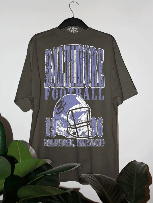 90's Vintage Baltimore Football Oversized T-Shirt