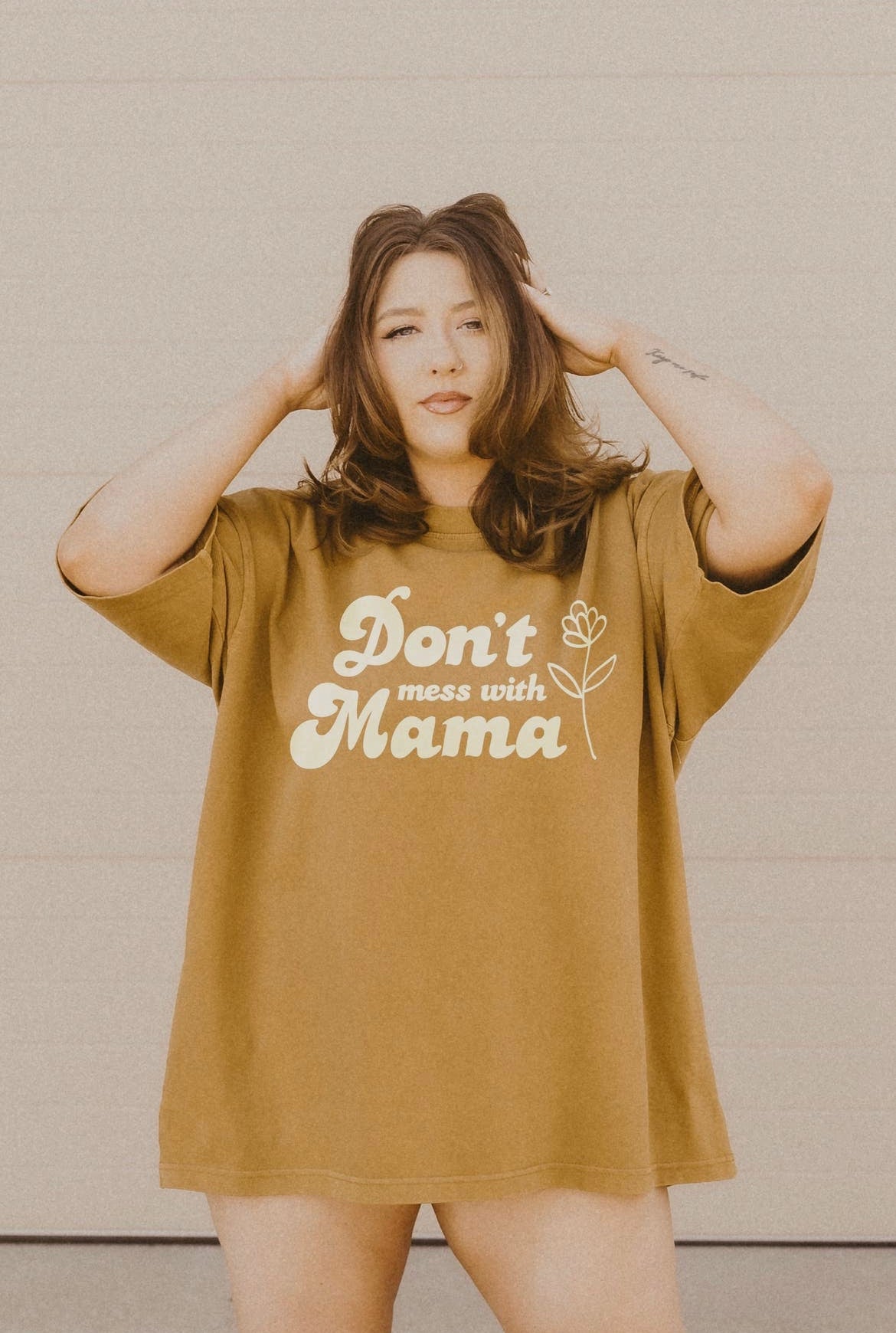 Don't Mess With Mama Oversized Graphic Tee