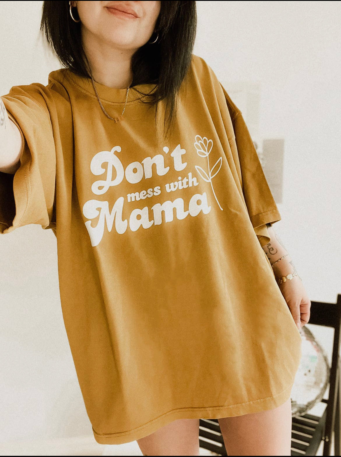 Don't Mess With Mama Oversized Graphic Tee